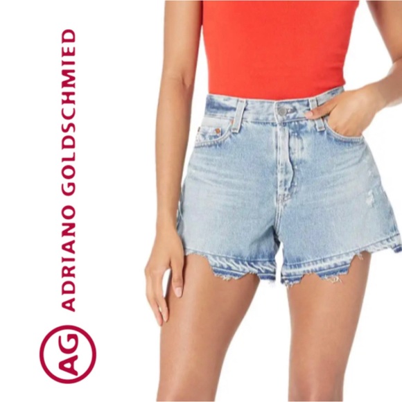 Ag Adriano Goldschmied Pants - NWT💝AG Alexxis High Waist Chew Hem Cutoff Denim Shorts Size 27